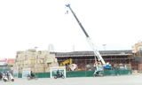 Sau 10 ngày bị dừng do xảy ra hai vụ tai nạn, tuyến ĐSĐT Nhổn - ga Hà Nội đã được thi công trở lại. Ảnh: Trọng Đảng