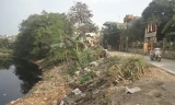 Sạt lở tại thôn Nhân Hoà, xã Tả Thanh Oai. Ảnh: K.N