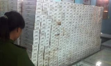 Thuốc lá lậu bị bắt giữ.