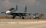 Máy bay ném bom Su-34 Nga tại căn cứ Latakia, Syria. Ảnh: Sputnik