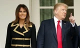 Bà Melania cùng tổng thống Trump trong buổi tiếp vợ chồng Thủ tướng Australia.