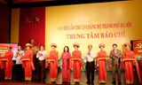 Trung tâm báo chí phục vụ Đại hội lần thứ XVI Đảng bộ Hà Nội đã được khai trương vào hôm qua (30/10) tại cung Văn hóa Lao động Hữu nghị Việt Xô. Ảnh: Trần Hoàng