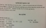 Lệnh bắt khẩn cấp chị Y. nhận được từ những đối tượng giả mạo lực lượng chức năng qua điện thoại. Ảnh: NVCC.