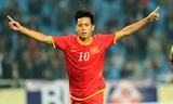 Văn Quyết sẽ lại có dịp ăn mừng bàn thắng như anh từng thực hiện ở trận giao hữu gặp ĐT Malaysia gần đây? Ảnh: VSI