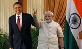 Tổng thống Mỹ Barack Obama và Thủ tướng Ấn Độ Narendra Modi. Ảnh: Getty Images