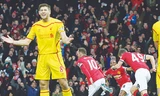 Dù rất cố gắng nhưng Liverpool vẫn phải cúi đầu trước Man United. Ảnh : ESPN.CO.UK