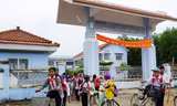 Học sinh trường THCS Nguyễn Bỉnh Khiêm, xã Khánh Trung.