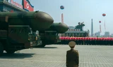 Quân đội Triều Tiên thể hiện sức mạnh.