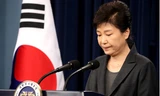 Tổng thống Hàn Quốc Park Geun-hye trong bài phát biểu trên truyền hình mới đây.