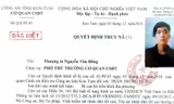 Quyết định truy nã Trần Trung Hùng 