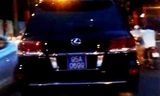 Xe Lexus LX570 của ông Thanh sử dụng là của tư nhân nhưng được gắn biển xanh. Ảnh: A.X 