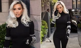 Kim Kardashian diện đồ bó sát khoe eo siêu nhỏ, nhuộm màu tóc gợi nhớ đến Marilyn Monroe