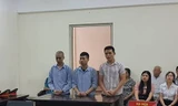 Từ trái qua, các bị cáo Mạnh, Thành và Lâm.