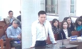 Hà Văn Thắm tại phiên tòa sáng nay.
