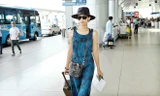 Trương Thị May sành điệu ở sân bay