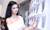 Ngọc Hân mặc jumpsuit trắng muốt làm giám khảo