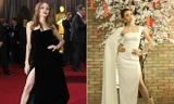 Ngân Khánh 'bắt chước' kiểu khoe chân của Angelina Jolie