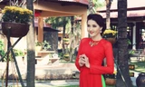 Hoa khôi Phụ nữ Thời đại 2014 Phạm Thị Phương Thảo đẹp 'xa xuyến' với áo dài ở Hội An.