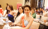 Hoa hậu Việt Nam 2012 Đặng Thu Thảo tại cuộc họp báo chiều nay