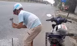 Sợ người dân gặp nạn, 2 thợ đá đục mảng bê tông gây 'sốt' mạng xã hội