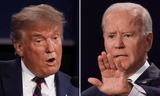 Hai ông Trump - Biden trong buổi tranh luận đầu tiên. 