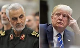 Tướng Qassem Soleimani (trái) và Tổng thống Donald Trump (phải). 