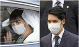 Công chúa Mako và hôn phu Kei Komuro trong ngày kết hôn. Ảnh: Straitstimes