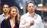 Elon Musk thăm Amber Heard tại phim trường "Aquaman". Ảnh: Backgrid.