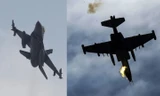 F-16 Thổ Nhĩ Kỳ (trái) và Su-25 Armenia (phải). Ảnh: RT
