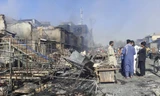 Thành phố Kunduz tan hoang sau khi Taliban giành quyền kiểm soát từ quân đội chính phủ Afghanistan. Ảnh: AP 