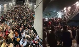 Hơn 600 người Afghanistan ngồi chen chúc trên máy bay chở hàng của Mỹ