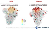 Công bố hình ảnh so sánh biến thể 'siêu đột biến' Omicron với Delta