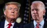 Tổng thống Donald Trump và cựu Phó Tổng thống Joe Biden. Ảnh: Sky News