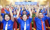 Màn chào mừng sôi động, trẻ trung từ 245 đại biểu Hải Phòng tại Đại hội Đoàn lần thứ XIV