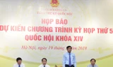 Văn phòng Quốc hội tổ chức họp báo trước kỳ họp. Ảnh: Như Ý.