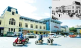 Ga Hà Nội ngày nay (ảnh lớn). Ga Hàng Cỏ ngày xưa (ảnh nhỏ). Ảnh: Hồng Vĩnh.