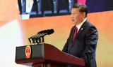 Chủ tịch Trung Quốc Tập Cận Bình phát biểu tại APEC CEO SUMMIT Việt Nam 2017 2017. Ảnh: Mạnh Thắng.