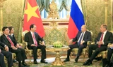 Chủ tịch nước Trần Đại Quang hội đàm với Tổng thống Vladimir Putin.