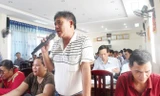 Cuộc họp công bố kết quả thẩm định có sự tham gia của nhiều ngư dân.