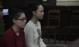 Hoa hậu Phương Nga và Thùy Dung tại phiên tòa trước đây. Ảnh: Tân Châu.
