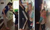 Cảnh bạo hành trẻ tại trường mầm non Sen Vàng, Hà Nội (ảnh chụp từ clip).