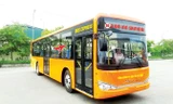 Với thời gian di chuyển nhanh, tiện dụng, xe buýt nhanh - Bus Express được đánh giá sẽ là lựa chọn của nhiều hành khách trên lộ trình Hà Nội - Nội Bài. Ảnh: Anh Trọng.