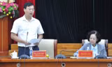 Bí thư thứ nhất T.Ư Đoàn Lê Quốc Phong báo cáo công tác chuẩn bị Đại hội Đoàn toàn quốc lần thứ XI tại buổi làm việc với lãnh đạo Ban Dân vận T.Ư.