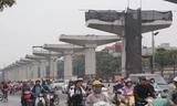 Dự án đường sắt trên cao Nhổn- Ga Hà Nội. Ảnh: ĐH.