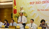 Bộ trưởng, Chủ nhiệm VPCP chủ trì buổi họp báo.