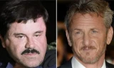 Trùm ma túy Mexico Joaquin Guzman (trái) gặp diễn viên Mỹ Sean Penn trong rừng rậm Mexico hồi tháng 10/2015. Ảnh: EPA.