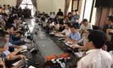 Quang cảnh buổi họp báo tại Hà Giang chiều 17/7. Ảnh: T.D.