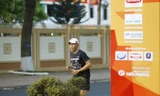 VĐV Nguyễn Văn Long thử đường chạy tại Việt dã Tiền Phong 2018.