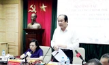 Bộ trưởng, Chủ nhiệm VPCP Mai Tiến Dũng phát biểu tại buổi làm việc. Ảnh: Trường Phong.