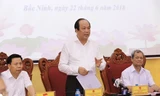 Bộ trưởng, Chủ nhiệm Văn phòng Chính phủ Mai Tiến Dũng phát biểu tại buổi làm việc. Ảnh: VGP/Nhật Bắc